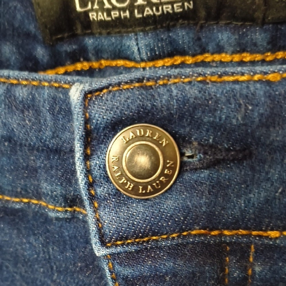 Lauren Ralph Lauren Women's Bootcut Blue Jeans Size 14 - Picture 3 of 8